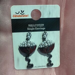 Celebrate It Halloween Red and Black Earrings